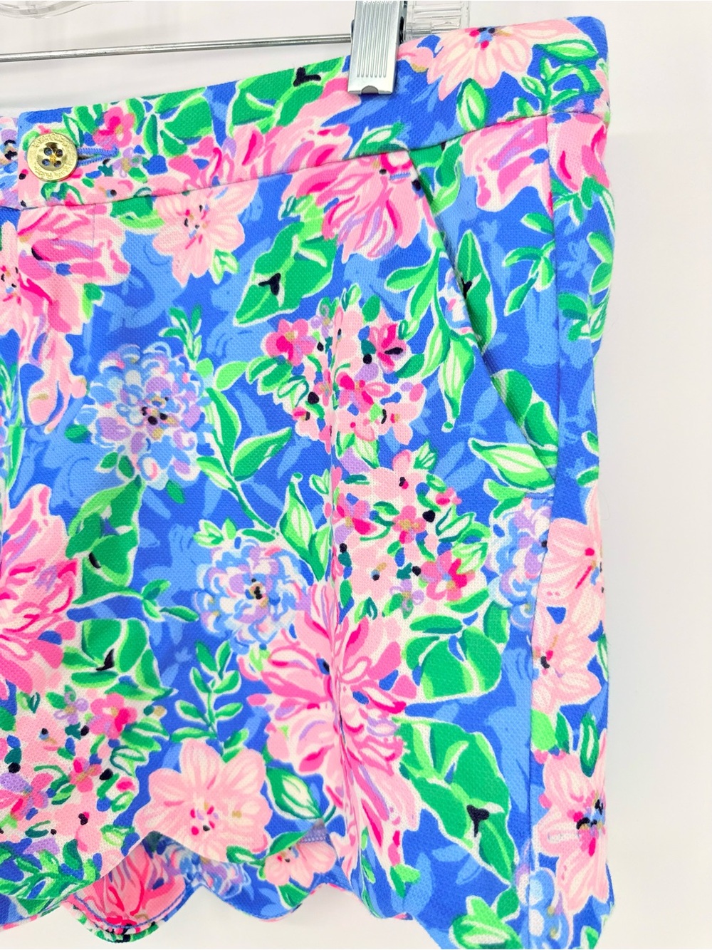Lilly Pulitzer Buttercup Knit Scallop Shorts NWT Spring In Your Step Sz 6 Floral - Picture 5 of 13